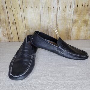 J. MURPHY J&M Flex Black Leather Slip-On Penny Loafer Driving Shoe Men's sz 11.5